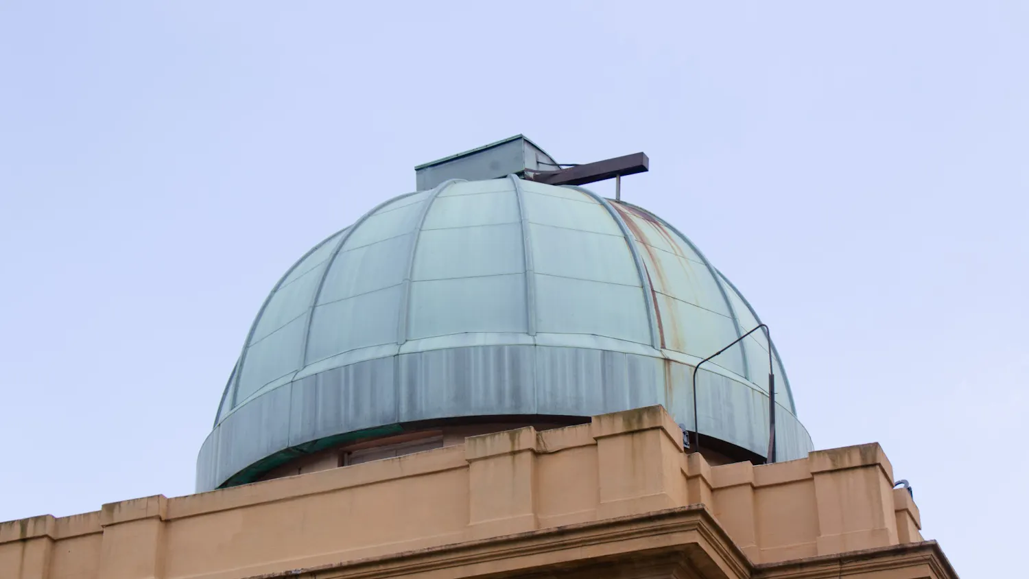 A picture of the green dome that sits atop the historic Melton Observatory on June 13, 2022. The observatory houses a 16-inch Cassegrain telescope, enabling a viewer to gaze at our vast universe. 
