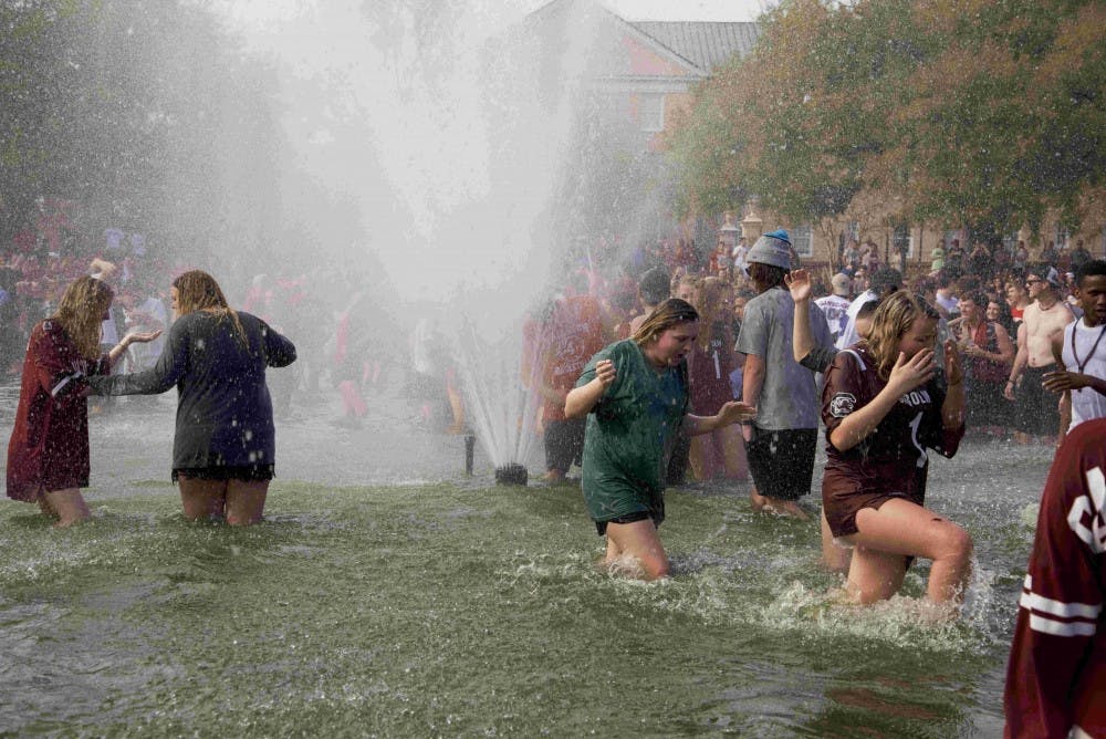 Men's basketball victory vs. Florida celebration The Daily Gamecock