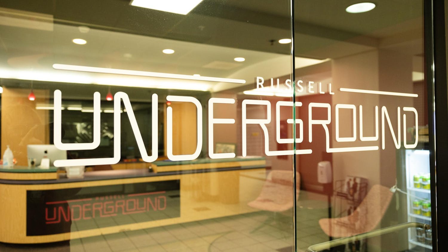 A picture of the front entrance of Russell Underground, located in the bottom floor of Russell House. The venue will host a series of student-run concerts starting with the spring 2024 semester.