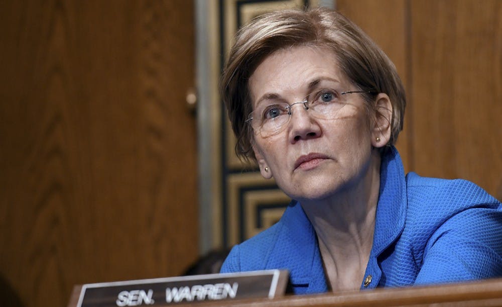 U.S. Senator Elizabeth Warren of Massachusetts attends an hearing on Capitol Hill to examine the federal response to the opioid crisis Oct. 5, 2017 in Washington D,C. The ongoing opioid epidemic has rapidly emerged as one of the most urgent public health challenges facing the nation today. (Olivier Douliery/Abaca Press/TNS)