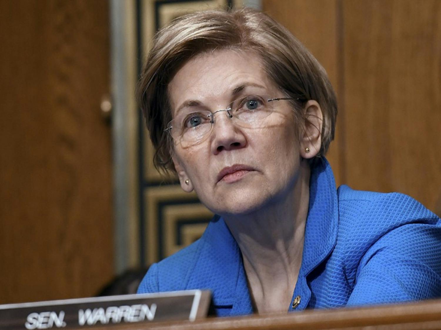 U.S. Senator Elizabeth Warren of Massachusetts attends an hearing on Capitol Hill to examine the federal response to the opioid crisis Oct. 5, 2017 in Washington D,C. The ongoing opioid epidemic has rapidly emerged as one of the most urgent public health challenges facing the nation today. (Olivier Douliery/Abaca Press/TNS)