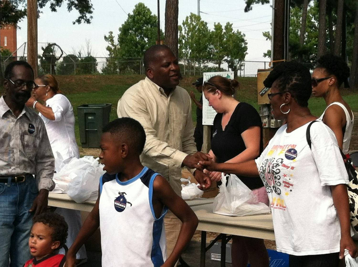 	The Hyatt Park Labor Day and back-to-school celebration featured live Gospel music, free food and school supply giveaways.
