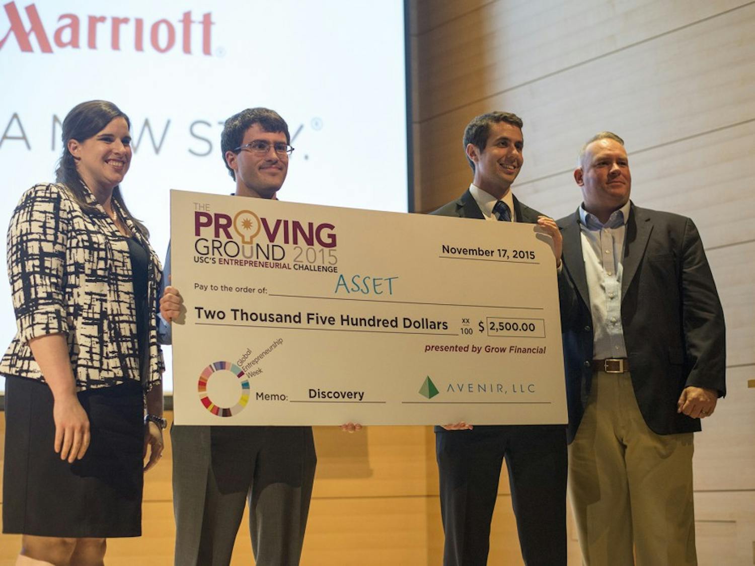 Over $90,000 in award money was given away to winners at the 2015 Proving Ground Competition at the Darla Moore School of Business.