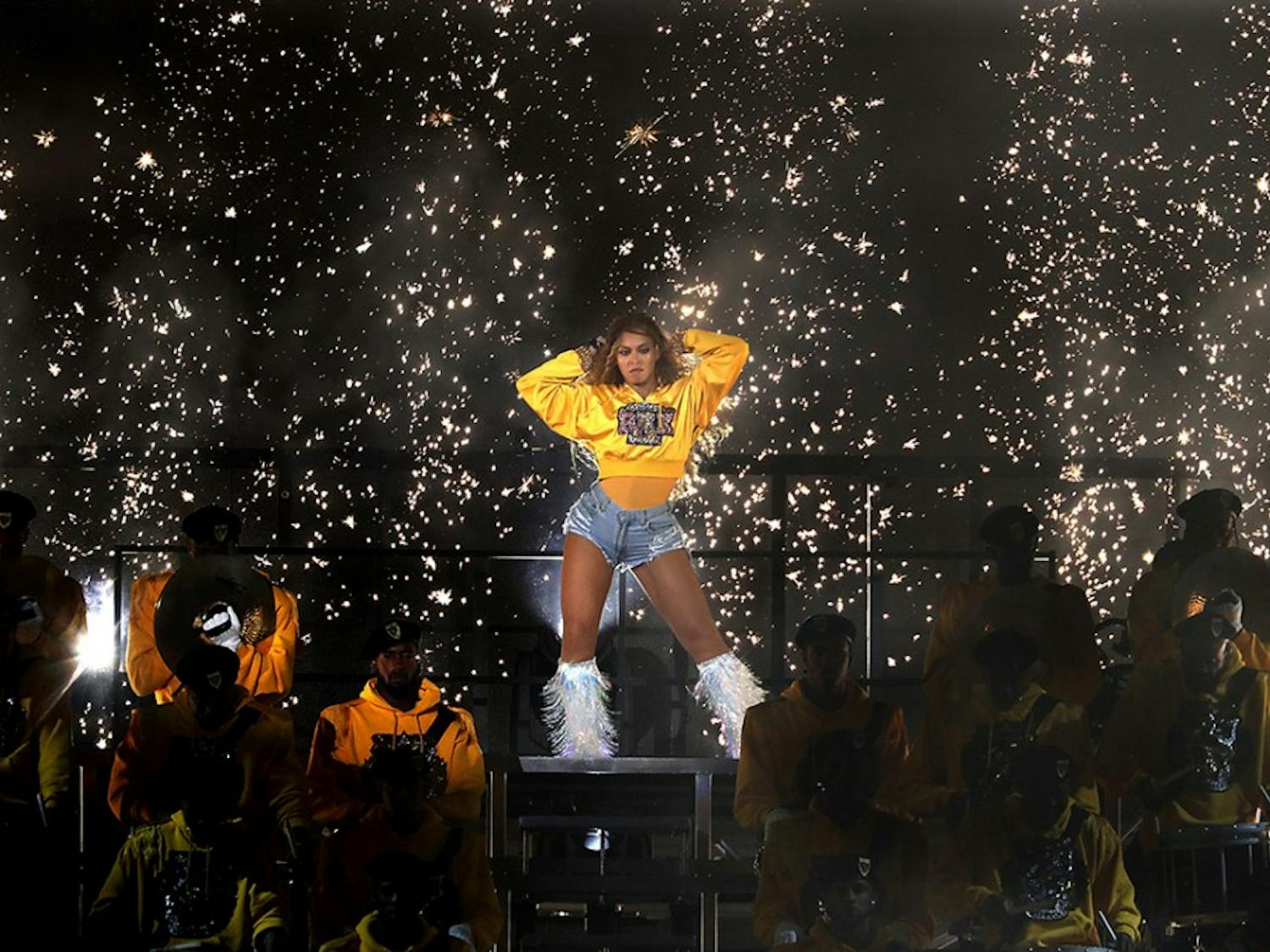 Beyonce performs at the Coachella Music and Arts Festival on Saturday, April 14, 2018 in Indio, Calif. (Luis Sinco/Los Angeles Times/TNS)