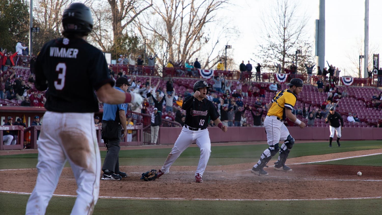 The Gamecock baseball team faced off against UNC Greensboro at Founders Park in their opening series. South Carolina won the series by beating UNCG in extra innings of its final game on Feb. 20, 2022.