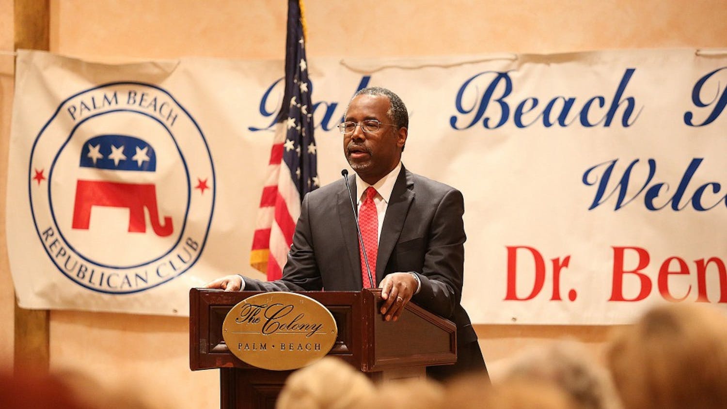 Ben Carson, an outspoken conservative and potential presidential candidate, speaks to the Palm Beach Republican Club in Palm Beach, Fla., on Monday, Feb. 16, 2015. (Carline Jean/Sun Sentinel/TNS)