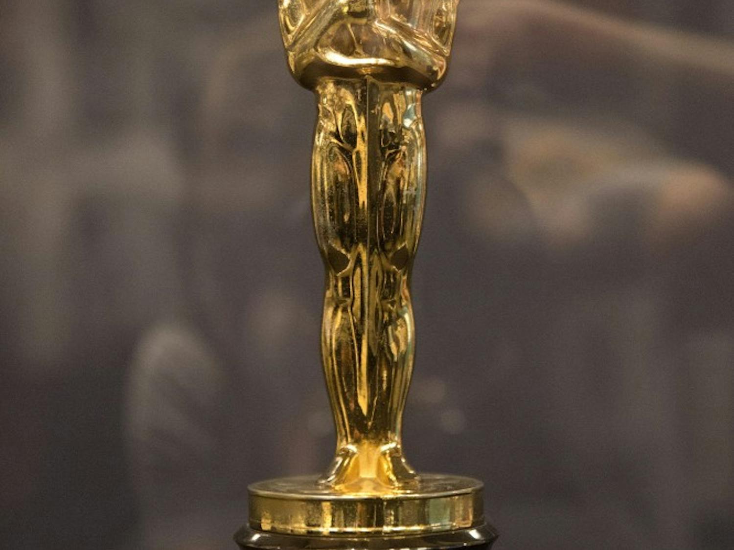 An Academy Award given to Charles Brackett, Billy Wilder and D.M. Marshman Jr. for "Best Writing, Story and Screenplay" for "Sunset Boulevard" is on display at the  "Light & Noir: Exiles and Emigres in Hollywood, 1933-1950" exhibit at the Illinois Holocaust Museum Tuesday, Oct. 6, 2015 in Skokie, Ill. (Erin Hooley/Chicago Tribune/TNS) 