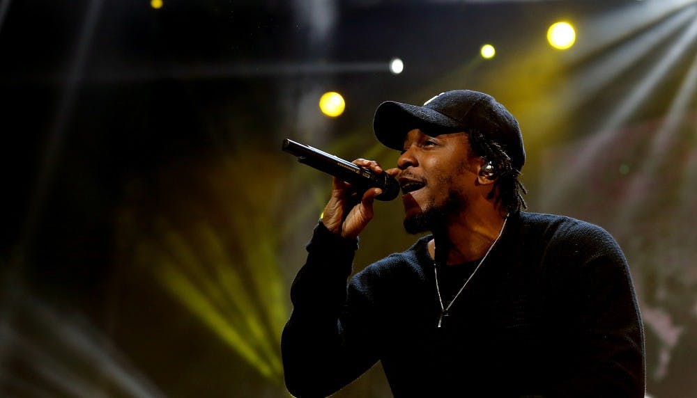 Kendrick Lamar performs during the BET Experience at Staples Center on June 27, 2015 in Los Angeles. (Luis Sinco/Los Angeles Times/TNS)