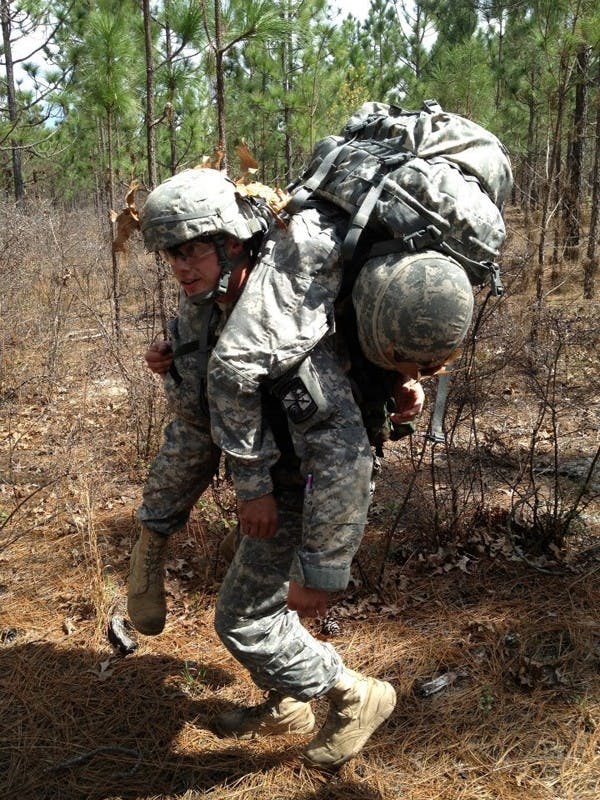 ROTC cadets participate in training drills.