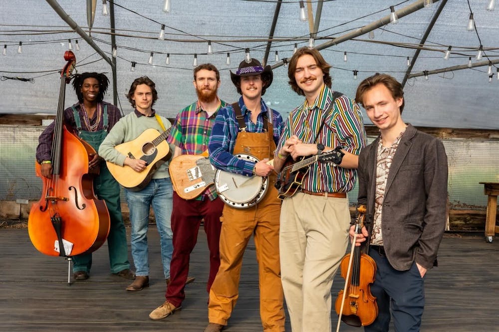 <p>The Podunk Ramblers play for the Columbia, South Carolina, community at a Mardi Gras event on Valentine’s Day.</p>