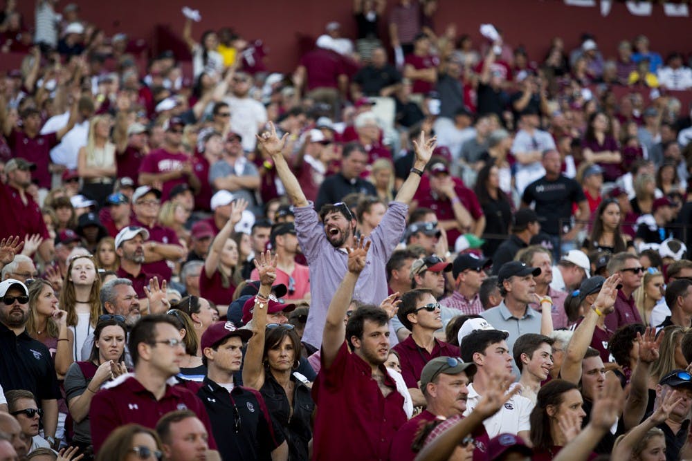 Gamecocks celebrate at the 2016 game against Texas A&M.