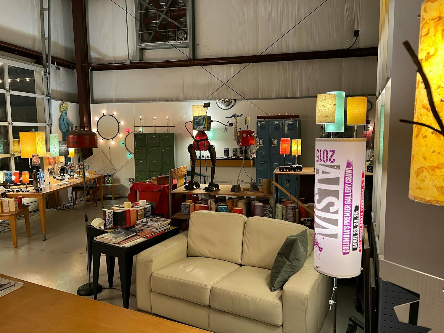A view inside a room within Lewis+Clark on April 19, 2024. Clark Ellefson, the principal designer and owner of the studio, gallery and workshop space, has various items for display and sale.