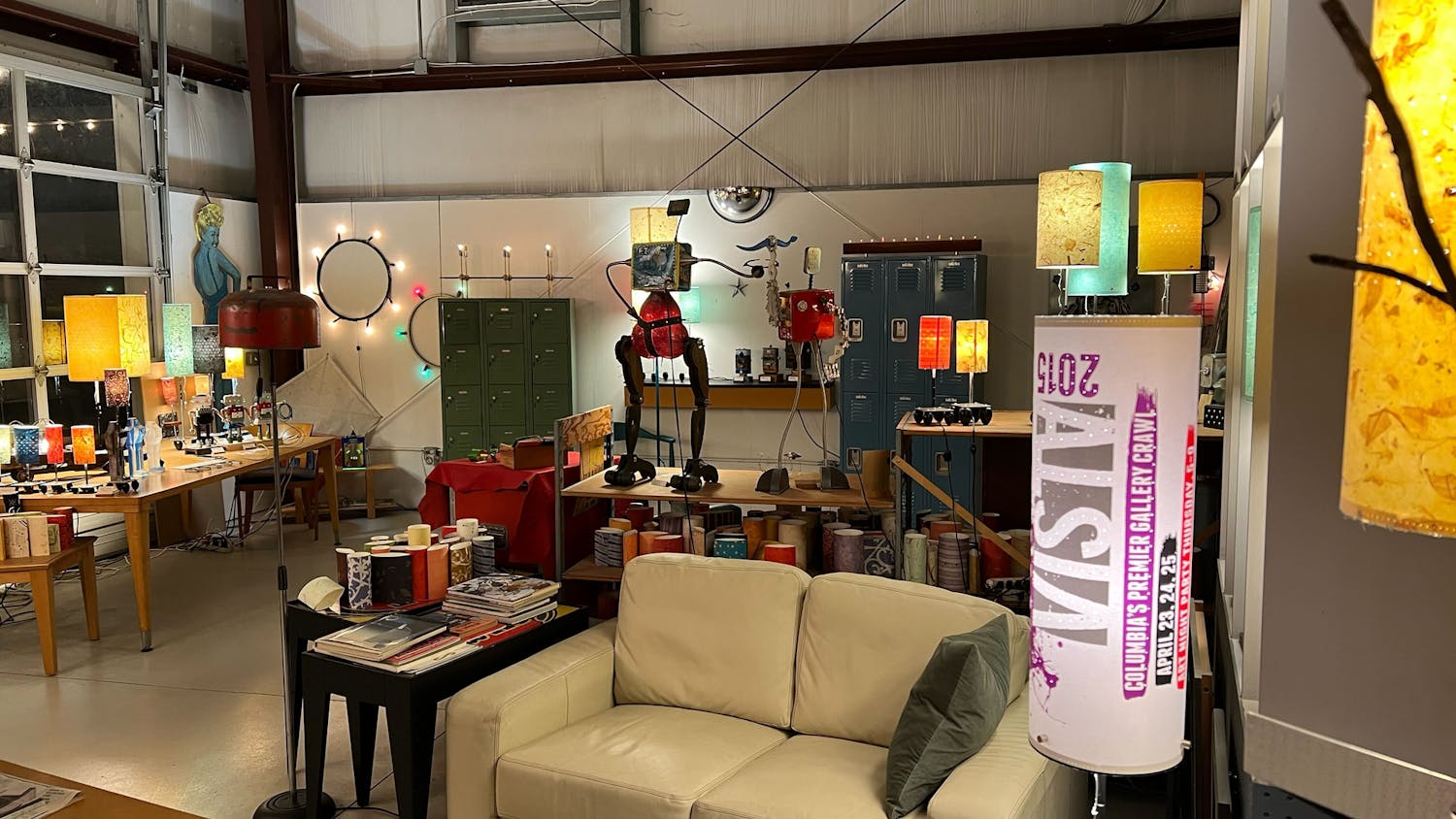 A view inside a room within Lewis+Clark on April 19, 2024. Clark Ellefson, the principal designer and owner of the studio, gallery and workshop space, has various items for display and sale.