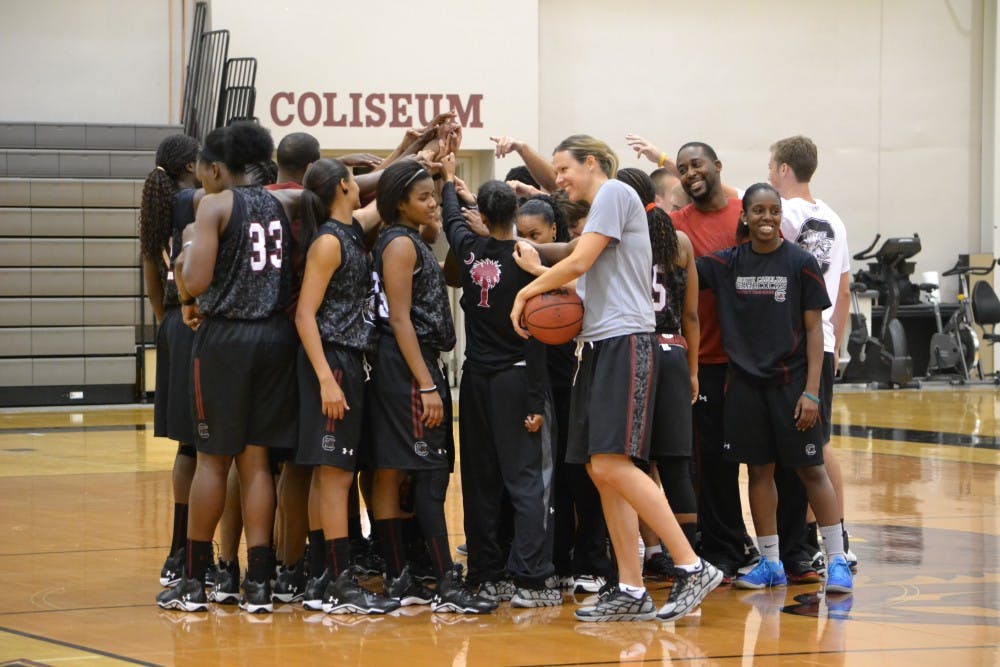 	South Carolina women&#8217;s basketball held its first practice of the season Tuesday.