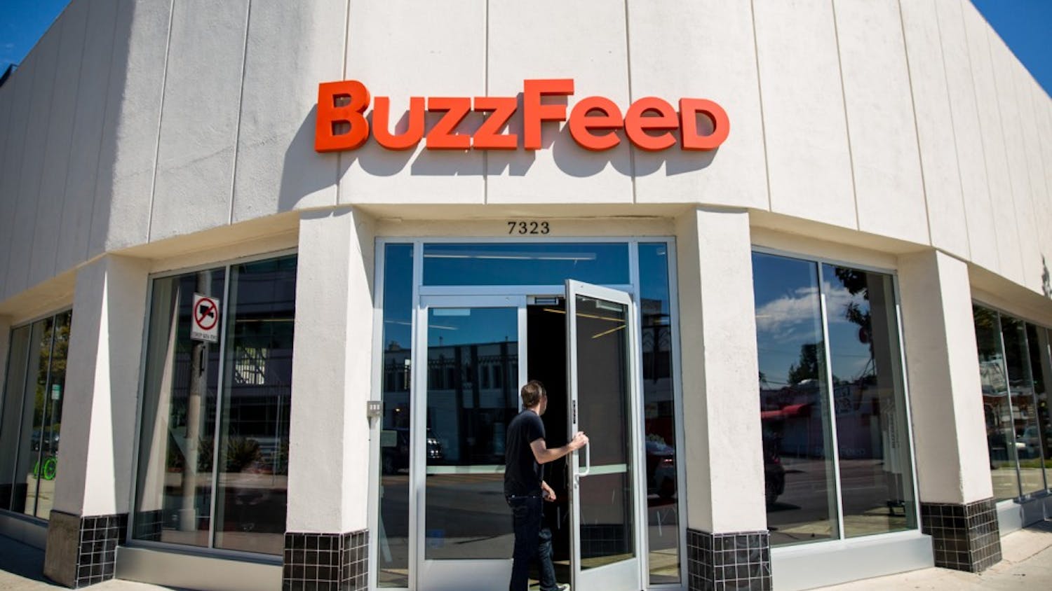 File image of the exterior of  the Los Angeles headquarters of the website Buzzfeed.com, on Beverly Boulevard, photographed Oct. 7, 2013. Buzzfeed was among other online outlets last week who laid off staff. (Jay L. Clendenin / Los Angeles Times/TNS)