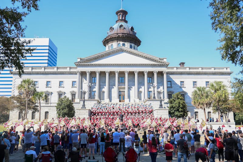 PHOTOS Carolina Band marches through Columbia in preparation for Macy