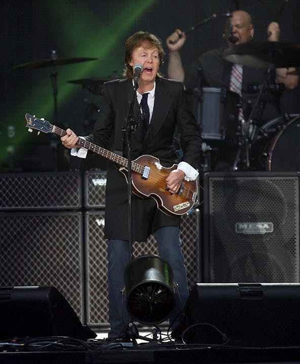 Paul McCartney headlines on the Land&apos;s End stage during the 6th annual Outside Lands Music and Arts Festival in Golden Gate Park in San Francisco, California, on Friday, August 9, 2013. The festival runs through Sunday and headliners include the Red Hot Chili Peppers and Nine Inch Nails. (Jane Tyska/Bay Area News Group/MCT)