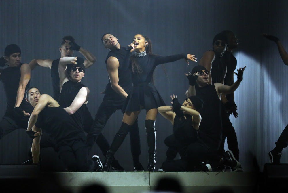 Ariana Grande performs at the United Center on March 14, 2017 in Chicago. (Nuccio DiNuzzo/Chicago Tribune/TNS)
