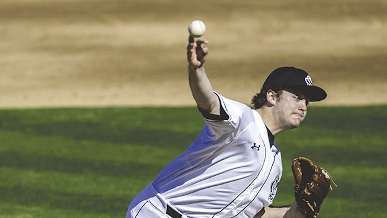 South Carolina pitcher Wil Crowe works in the sixth inning against the College of Charleston at Carolina Stadium in Columbia, S.C., on Saturday, Feb. 14, 205. The host Gamecocks defeated the Cougars, 7-1. (Jeff Blake/The State/TNS)