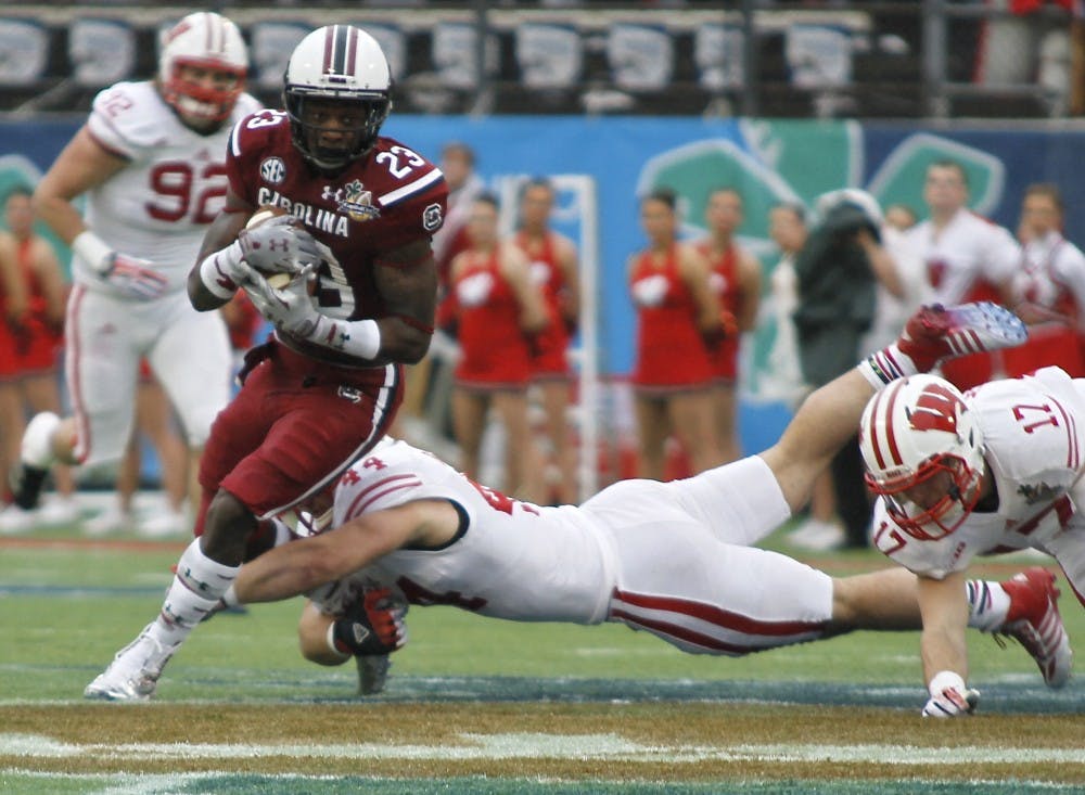 	Bruce Ellington was selected in the fourth round of the 2014 NFL Draft by the San Francisco 49ers.