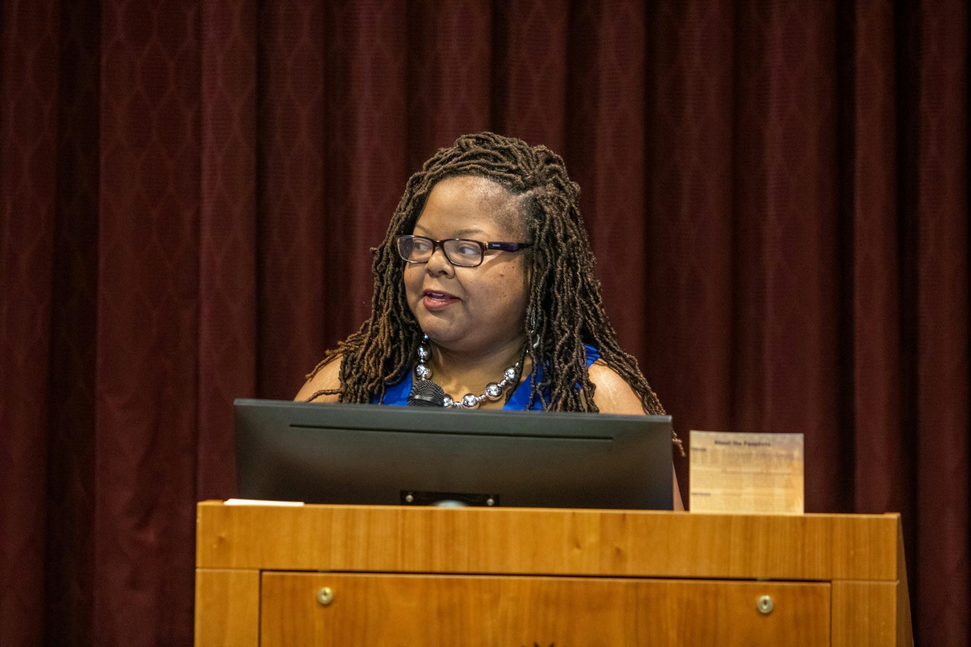 Assistant General Manager of South Carolina ETV Dr, Stephanie Cook welcomes the audience on Sept. 14, 2022. Dr. Cook discusses the importance and influence of the documentary The U.S. and The Holocaust premiering Sunday, September 18, 2022.
