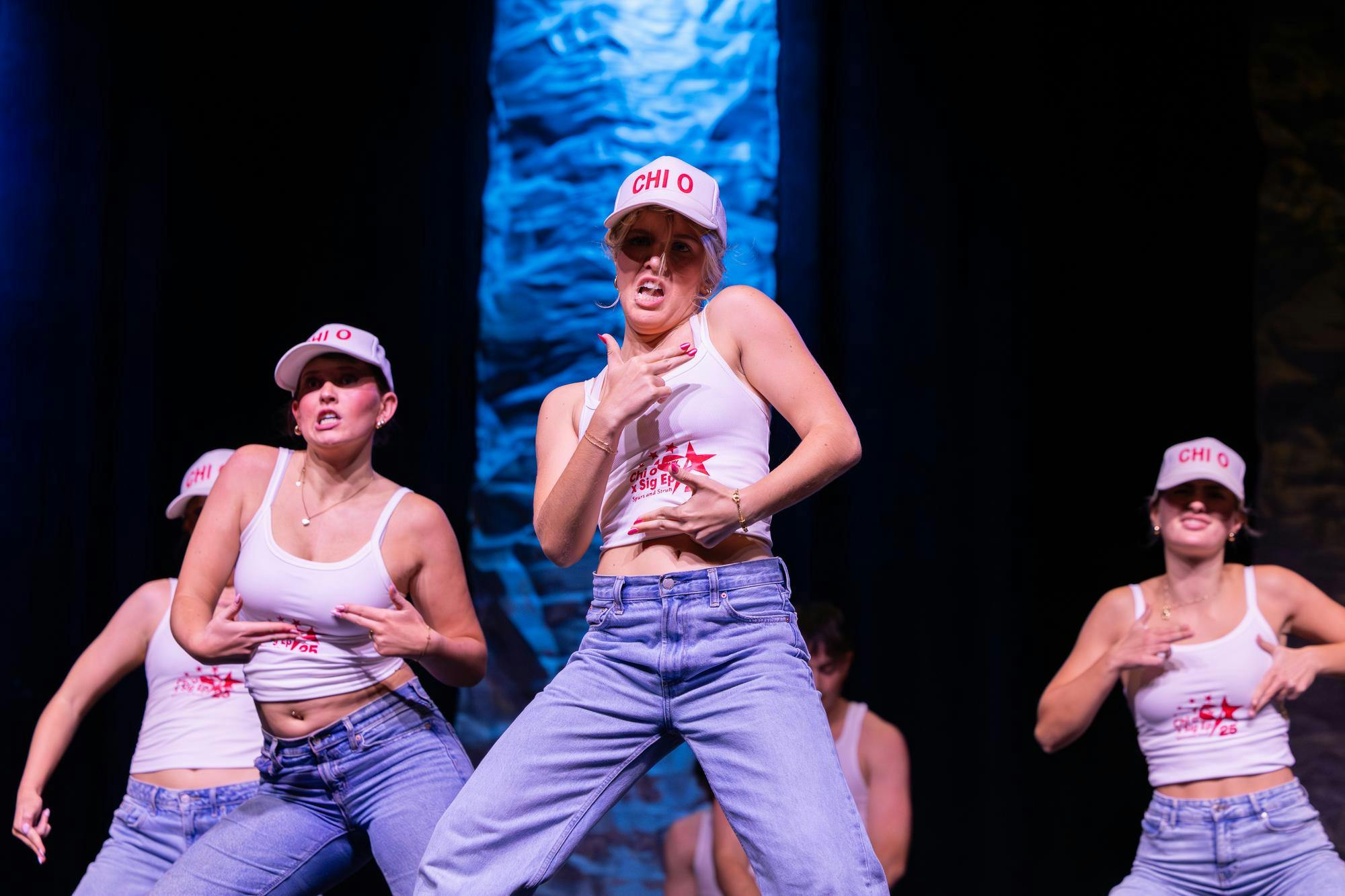 Members of Chi Omega dance during their routine with Sigma Phi Epsilon at Spurs &amp; Struts on Oct. 22, 2025, at the Columbia Metropolitan Convention Center. Twenty groups participated in the event, including Greek organizations, clubs and Student Government.