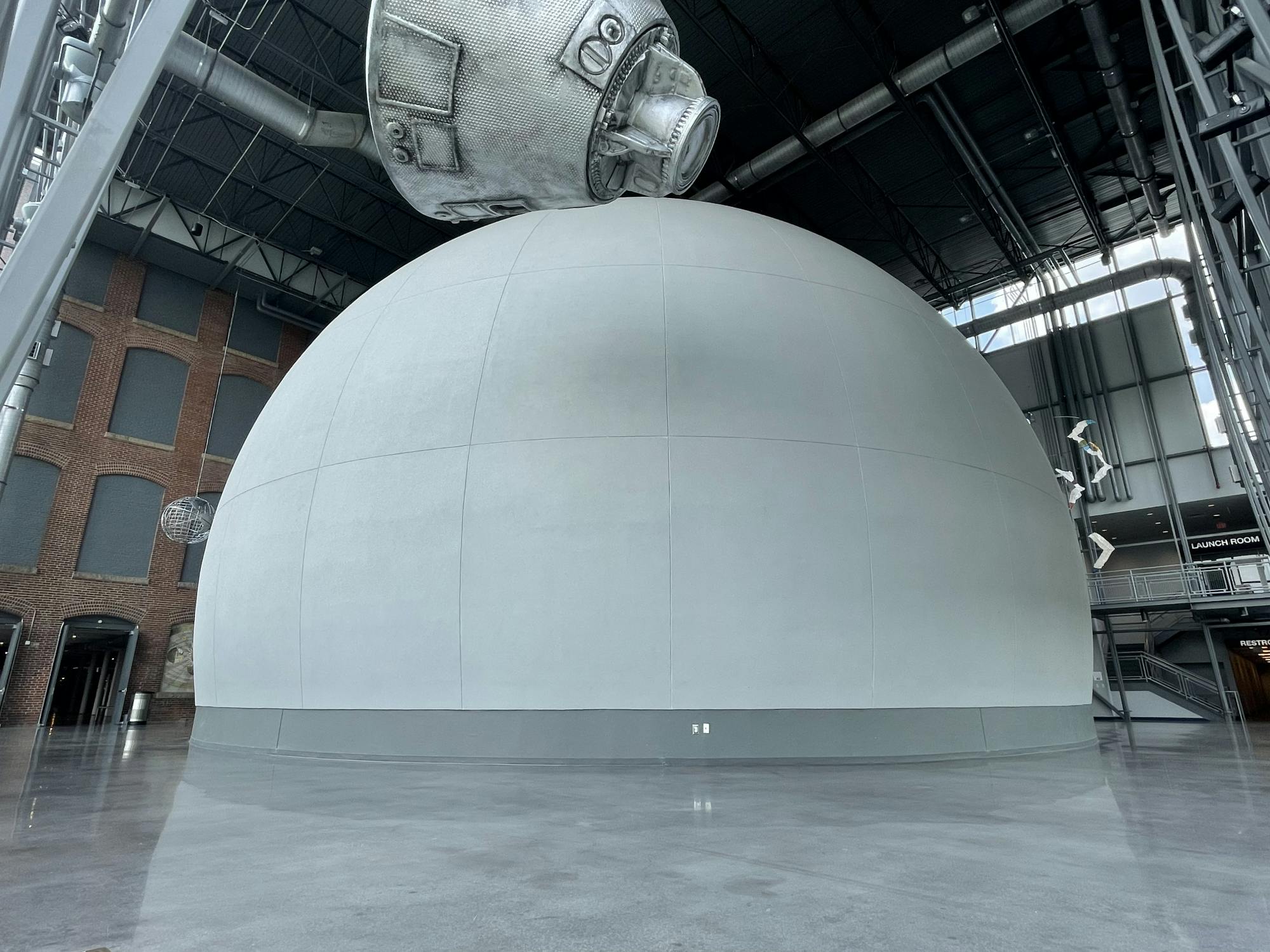 A picture of the South Carolina State Museum (SCSM) planetarium on June 15, 2022. The planetarium hosts SCSM's Friday Night Laser Lights series.