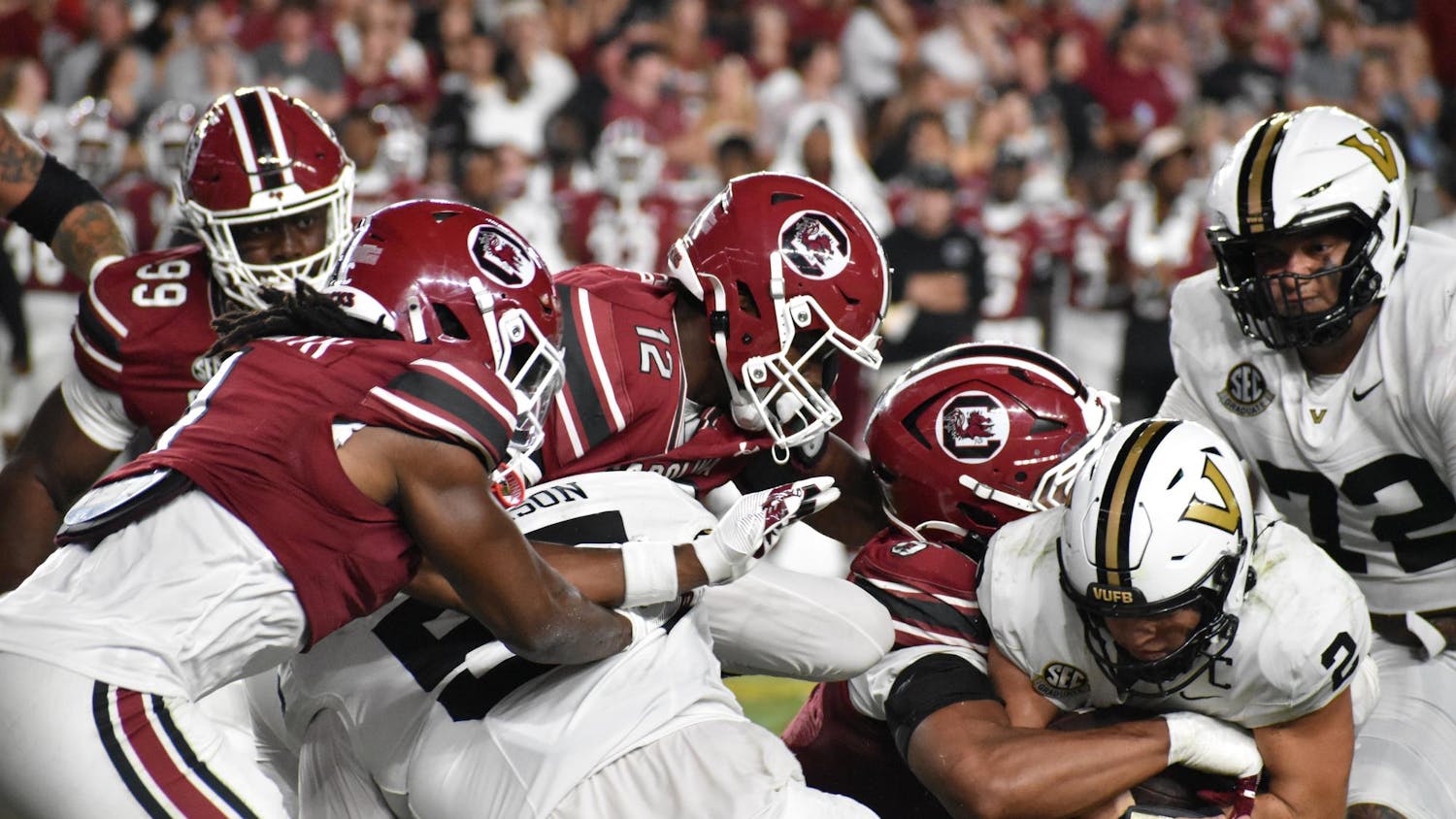 South Carolina fell to unranked Vanderbilt 31-7 on Sept. 13 at Williams-Brice Stadium. South Carolina was able to tie Vanderbilt’s early lead with a touchdown from graduate running back Rahsul Faison, but redshirt sophomore quarterback LaNorris Sellers was soon taken out of the game after a late hit. With graduate athlete Luke Doty taking his place, South Carolina was unable to gain its footing, and Vanderbilt furthered its win by capitalizing on its running offense. Up next, South Carolina will play Missouri at 7 p.m. next week.