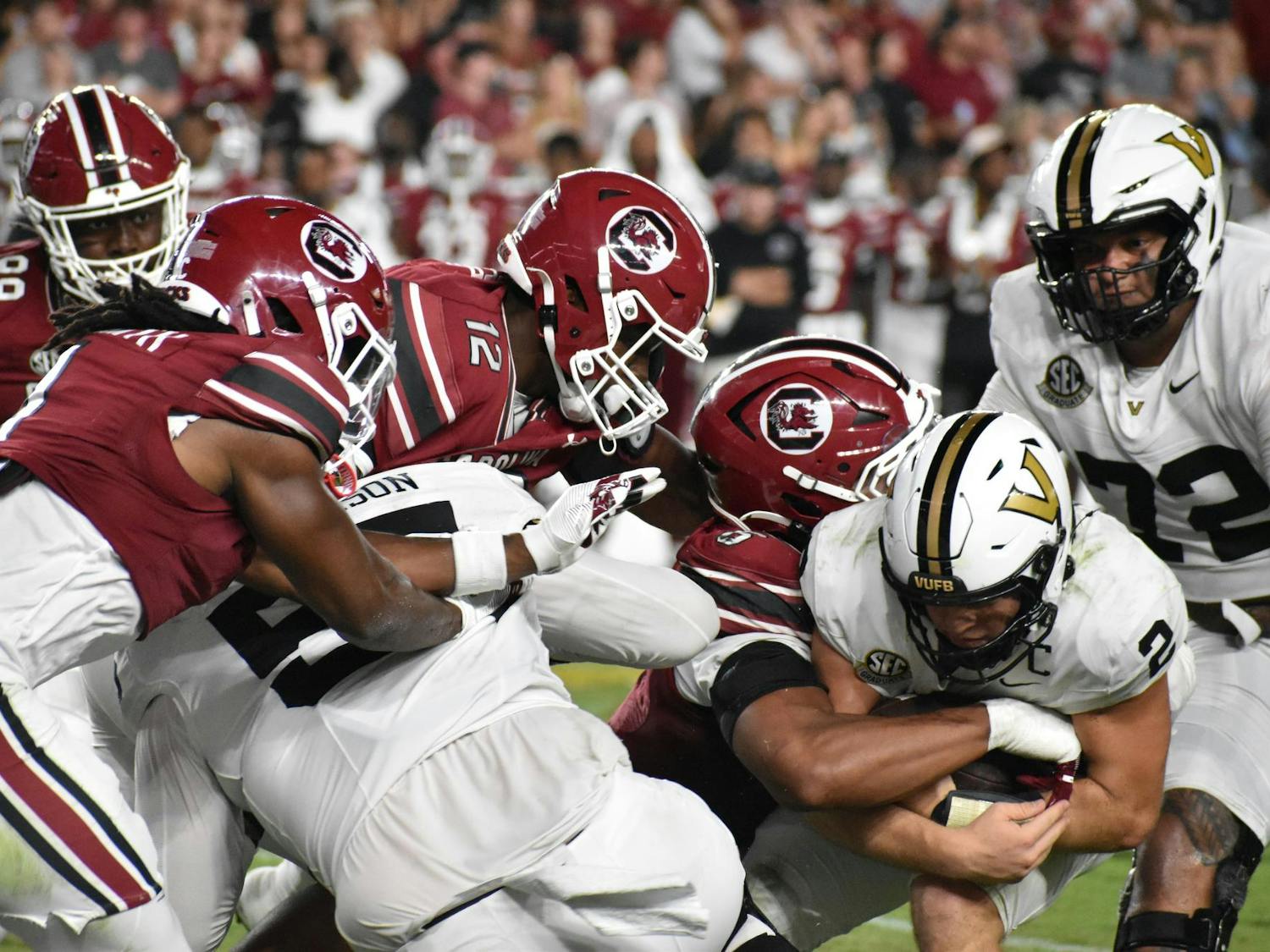 South Carolina fell to unranked Vanderbilt 31-7 on Sept. 13 at Williams-Brice Stadium. South Carolina was able to tie Vanderbilt’s early lead with a touchdown from graduate running back Rahsul Faison, but redshirt sophomore quarterback LaNorris Sellers was soon taken out of the game after a late hit. With graduate athlete Luke Doty taking his place, South Carolina was unable to gain its footing, and Vanderbilt furthered its win by capitalizing on its running offense. Up next, South Carolina will play Missouri at 7 p.m. next week.