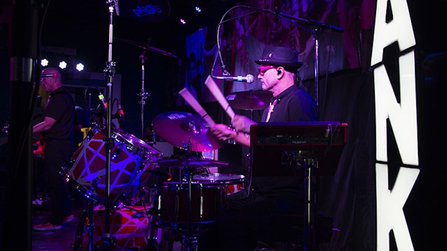 Drummer and vocalist Chris Simmons plays the drums while performing at Breakers Nov. 14, 2019. When in Columbia, South Carolina, Spank! The 80s plays for bars and Greek life events.