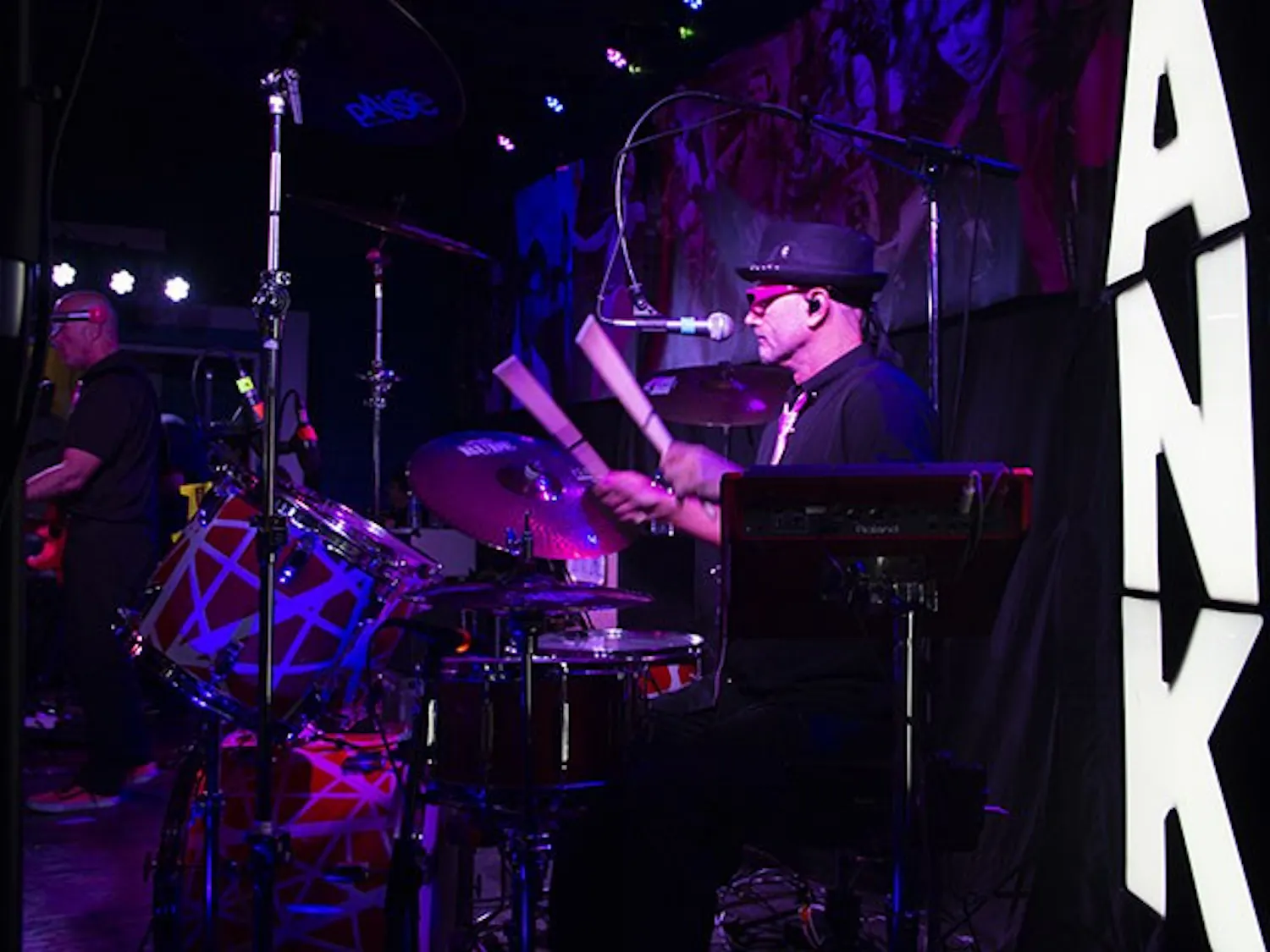 Drummer and vocalist Chris Simmons plays the drums while performing at Breakers Nov. 14, 2019. When in Columbia, South Carolina, Spank! The 80s plays for bars and Greek life events.