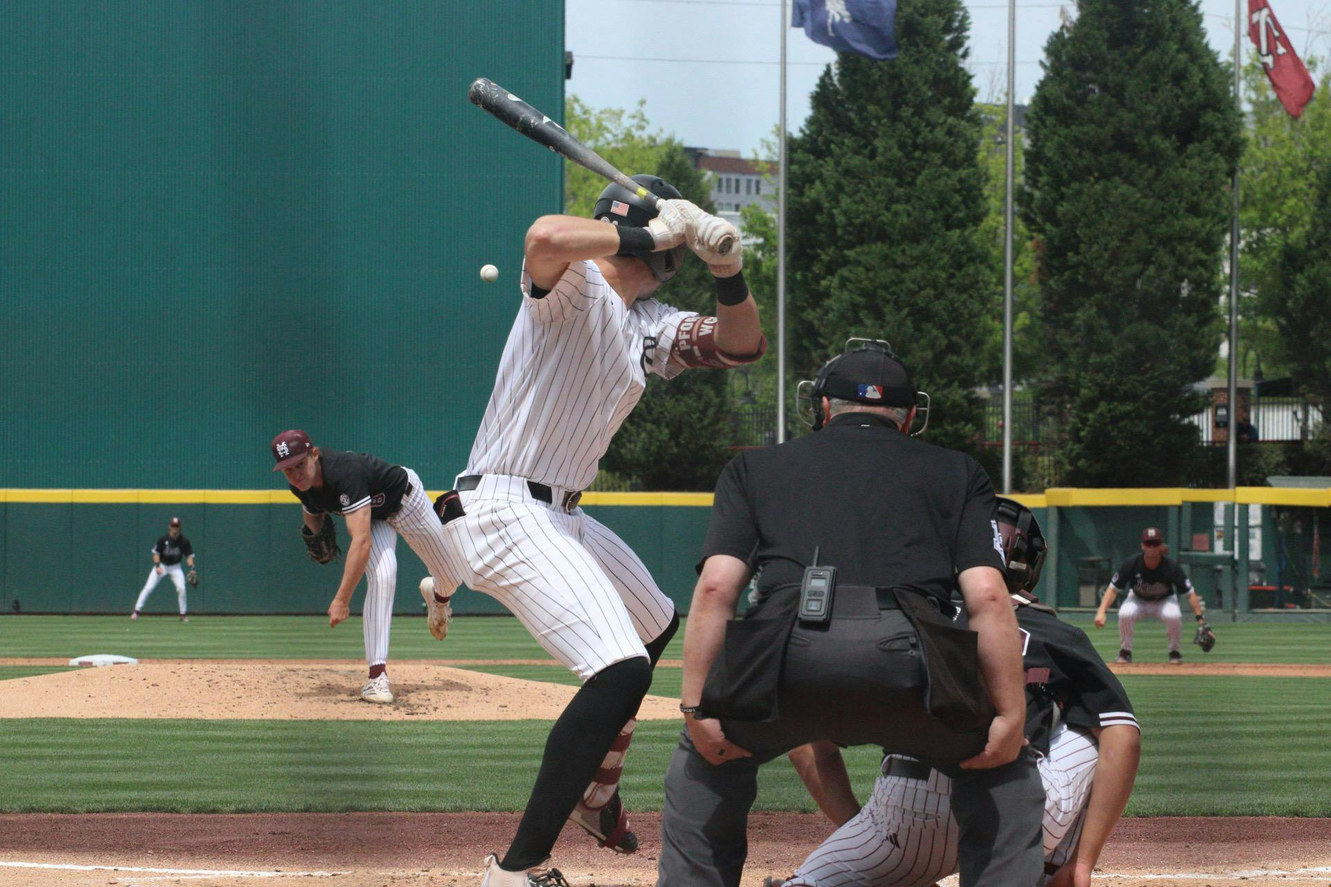 Freshman infielder Will Craddock readies for a pitch during the game against Mississippi State at Founders Park on April 7, 2026.