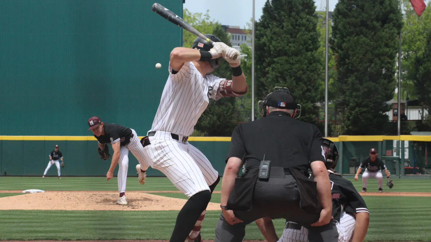 Freshman infielder Will Craddock readies for a pitch during the game against Mississippi State at Founders Park on April 7, 2026.