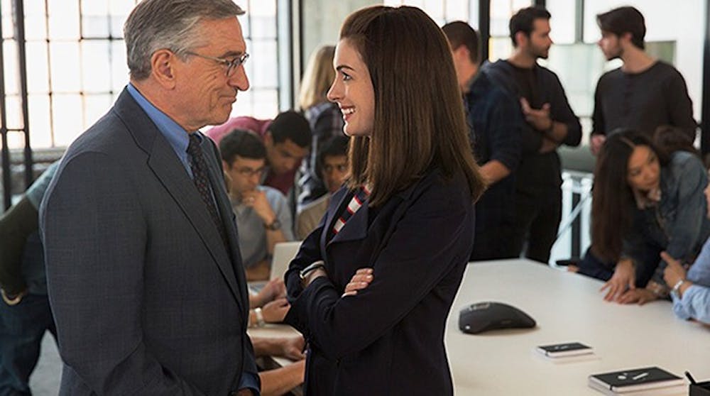 <p>'The Intern' tells the story of a 70-year-old widower and retired businessman who gets an internship at an internet clothing company.</p>