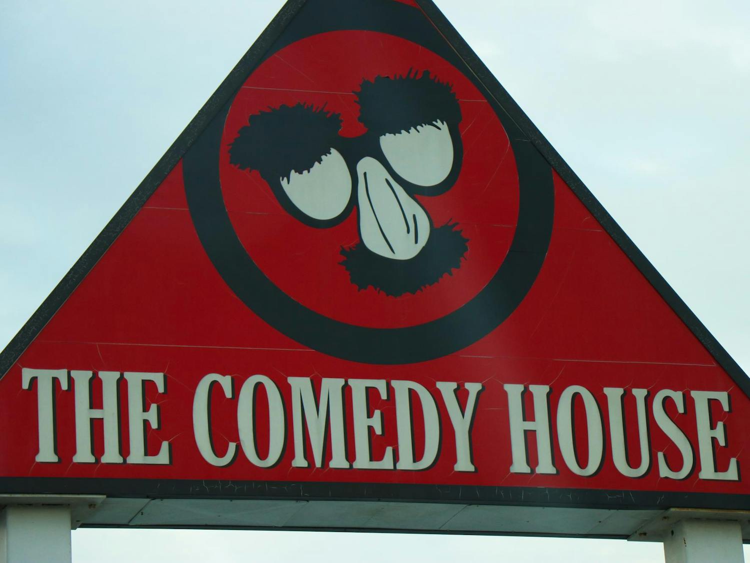 A sign reads "The Comedy House" outside its venue in Columbia, South Carolina, on Nov. 20, 2023. The Comedy House frequently hosts local comedians, but it also hosts a slew of other events, such as tailgates, New Years Eve parties and brunches.