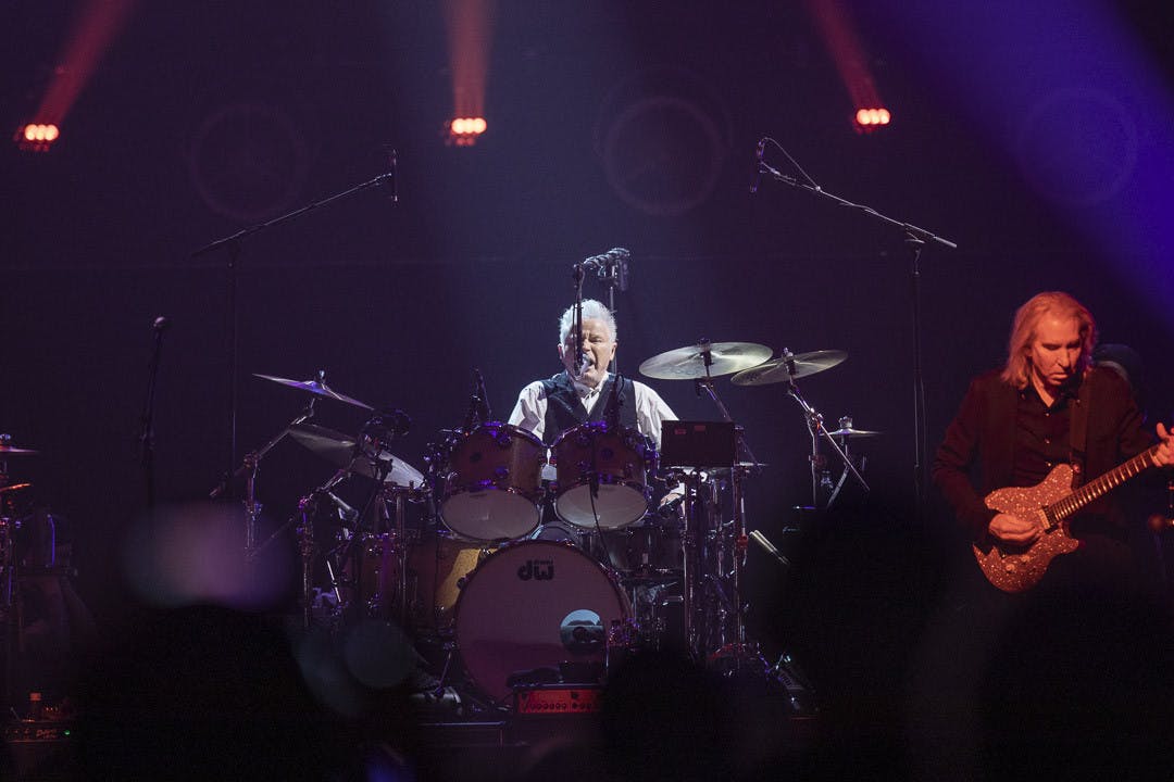 Don Henley, the last original member of the Eagles, plays the drums during the band's "Hotel California" Tour at Colonial Life Arena on March 30, 2023. This is the band's first performance in South Carolina since it came to Greenville in 2022.&nbsp;