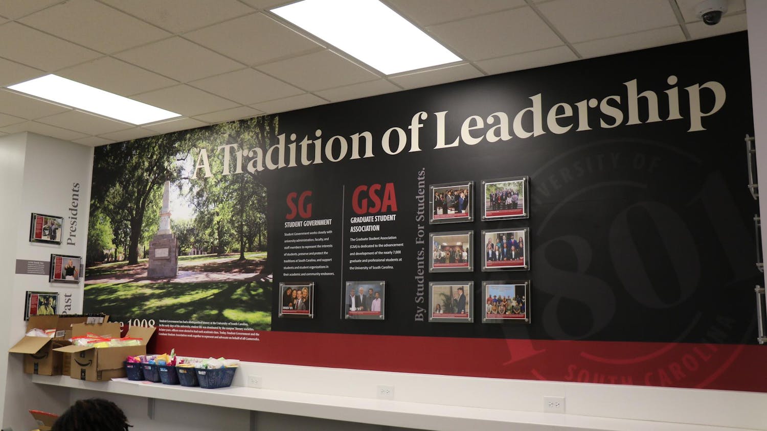 FILE — The Leadership and Service Center on March 13, 2024. The center is home to the University of South Carolina’s Student Government, which works closely with university administration and faculty to support students and student organizations.