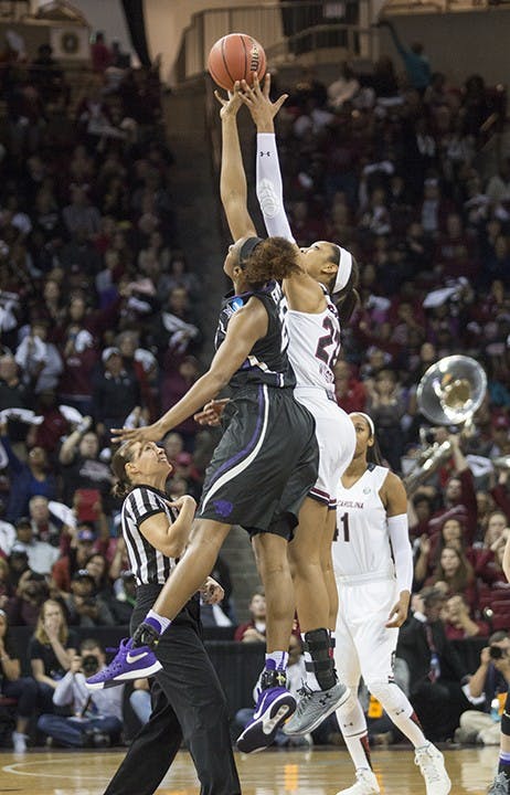Women's basketball won against Kansas State Wildcats on Sunday, March 20, 2016. Final score: Gamecocks 73, Wildcats 47. The win sends the Gamecocks to the Sweet 16 which will be hosted in Sioux Falls, South Dakota. 