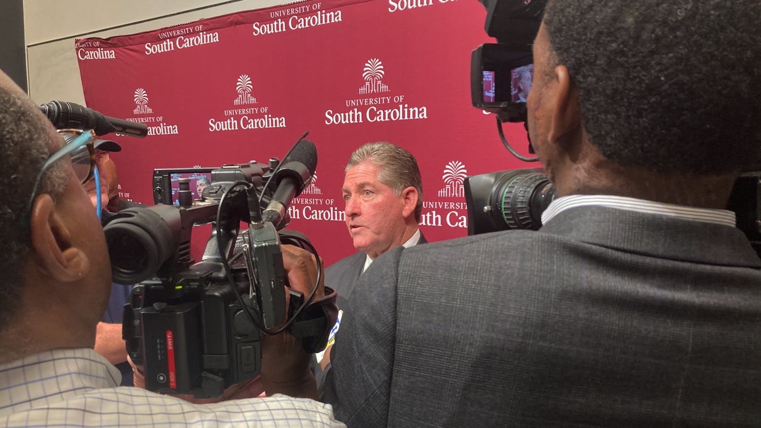 The University of South Carolina’s Athletic Director, Ray Tanner, states the recommendations to update the surrounding 889 acres around Williams-Brice Stadium on Feb. 7, 2023. The exact plan of what will be built has yet to be fully confirmed, but there is a possibility that the land will be turned into new student housing properties, apartments or restaurants.