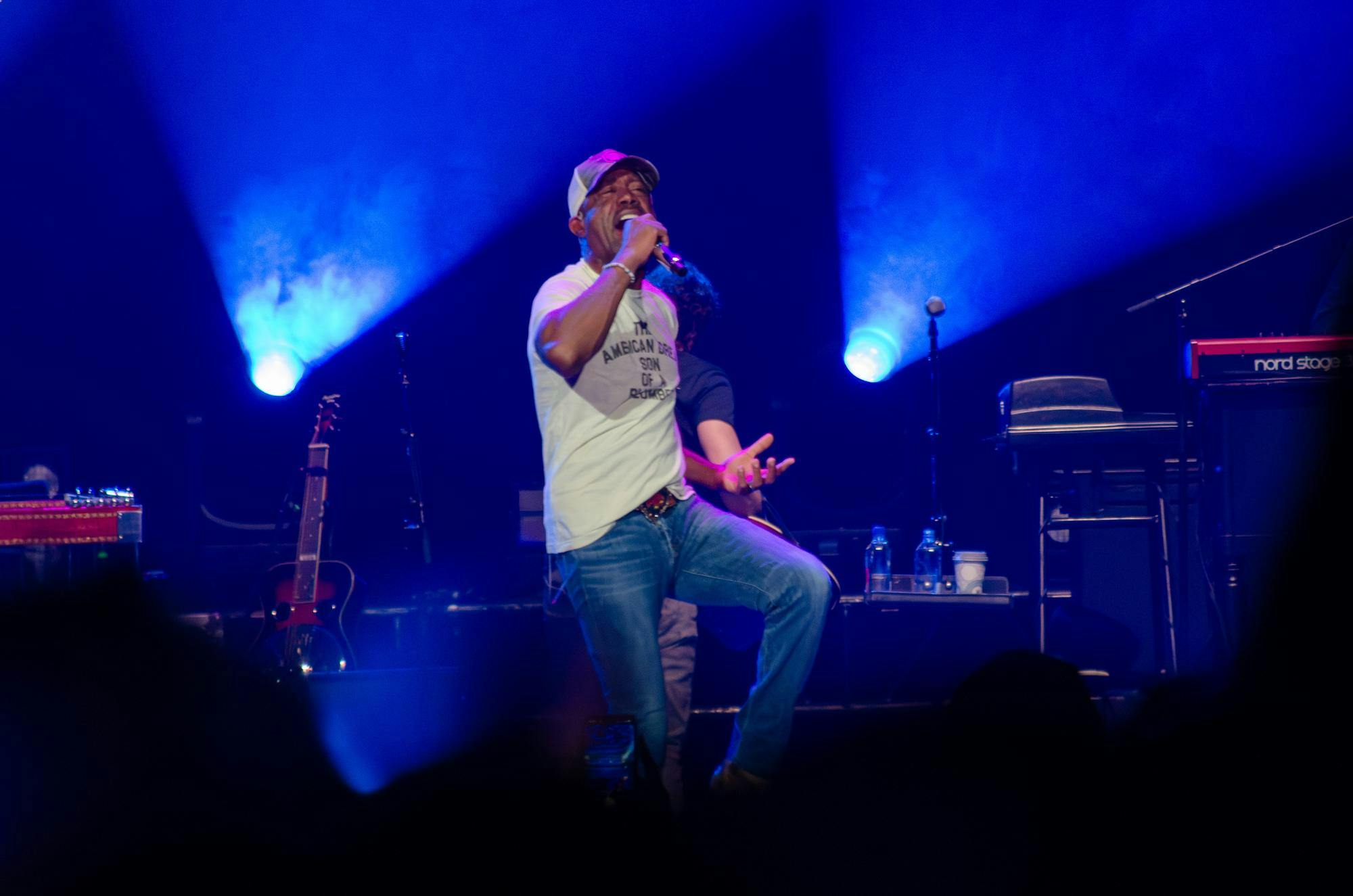 Darius Rucker performs at the Garnet &amp; Black Spring Fest at Colonial Life Arena in Columbia, South Carolina, on April 11, 2026. Rucker is the former lead vocalist of Hootie &amp; the Blowfish, which formed at USC.