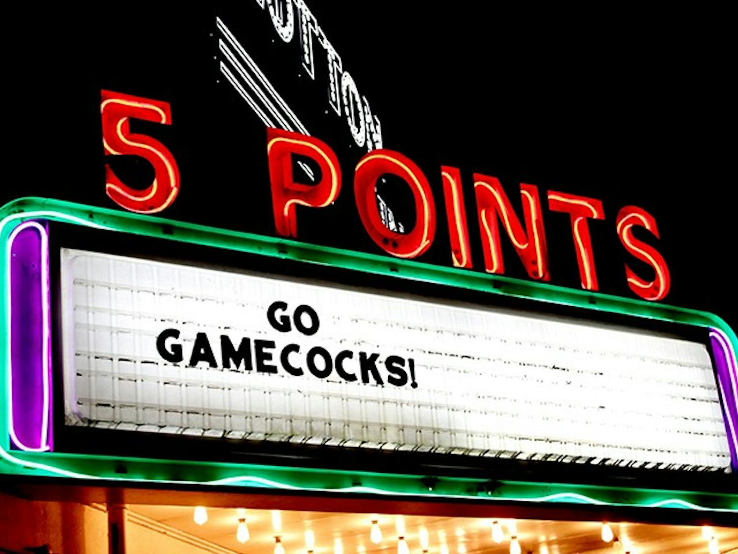 Five Points is a popular nightlife area for local USC students. 