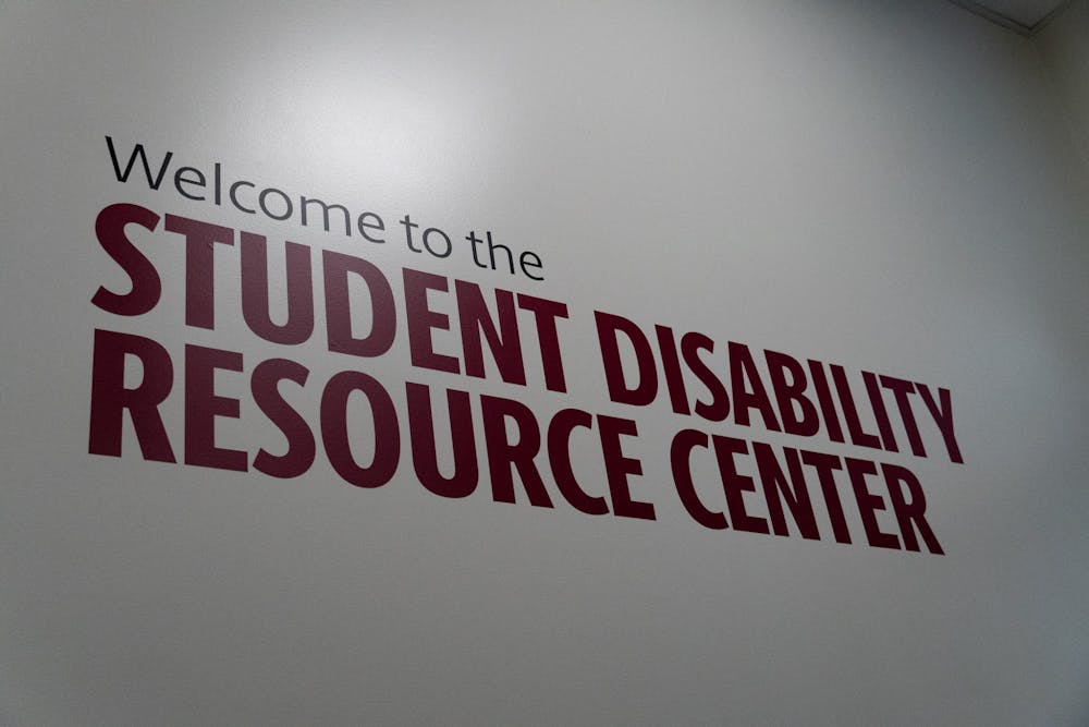 <p>The inner corridor of the Student Disability Resource Center in the USC Close-Hipp building on Jan. 26, 2022. The Center serves an on-campus study area and workplace for students with disabilities.</p>