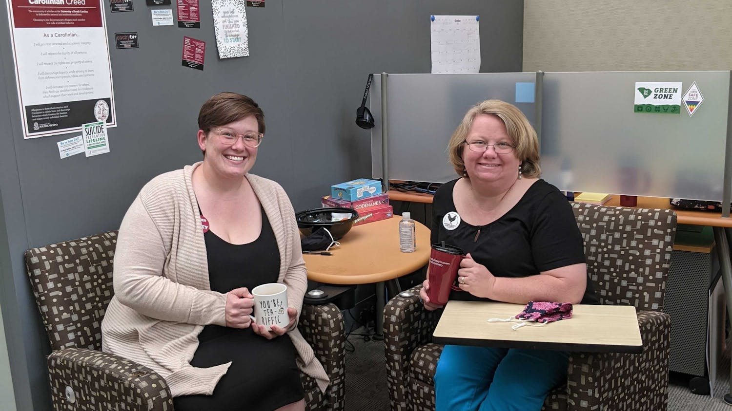 Kat James (left), coordinator of Gamecock Recovery and Aimee Hourigan (right), director of Gamecock Recovery.