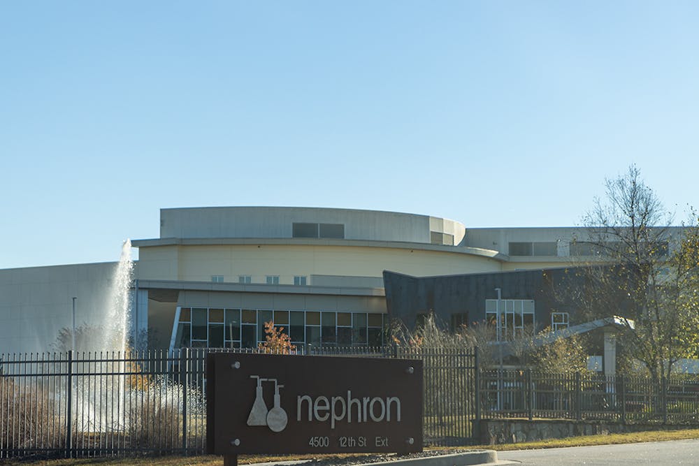 <p>The Nephron Pharmaceuticals Corporation headquarters is located off 12th Street Extension in West Columbia, South Carolina.</p>