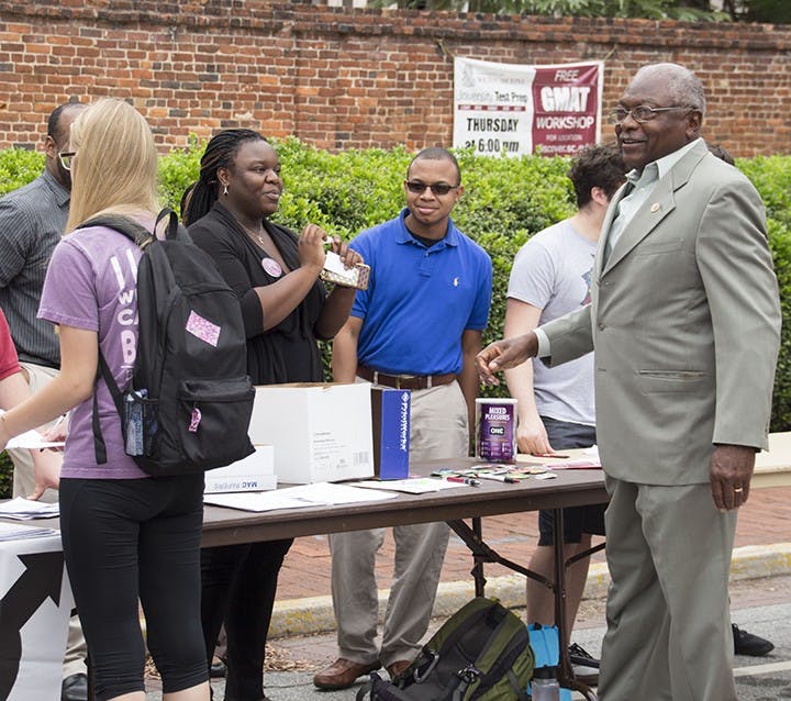 Long-time South Carolina Rep. James Clyburn attended the Voter Registration Initiative. 