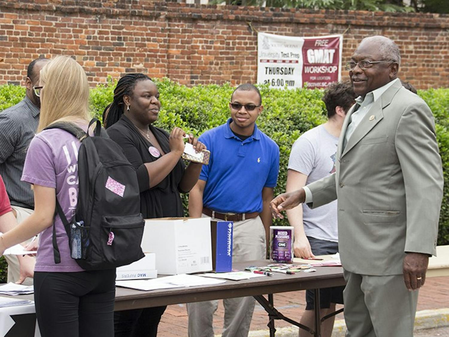 Long-time South Carolina Rep. James Clyburn attended the Voter Registration Initiative.