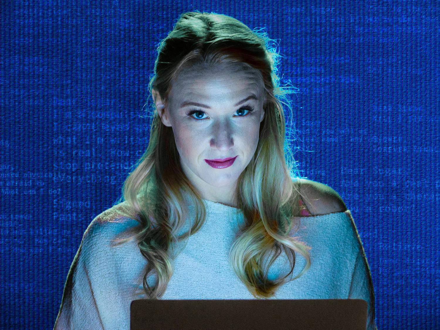 Pictured is Jennifer Lucas O’Briant, a third-year theater and psychology student, as Sugar, the main character in the play "Tiny Beautiful Things." 