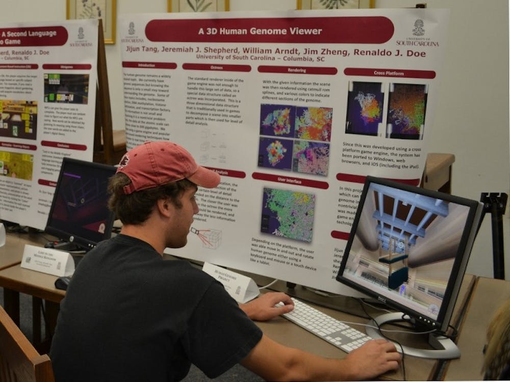 Visitors to the Center for Digital Humanities’s open house Tuesday see the center’s new location in the Thomas Cooper Library.