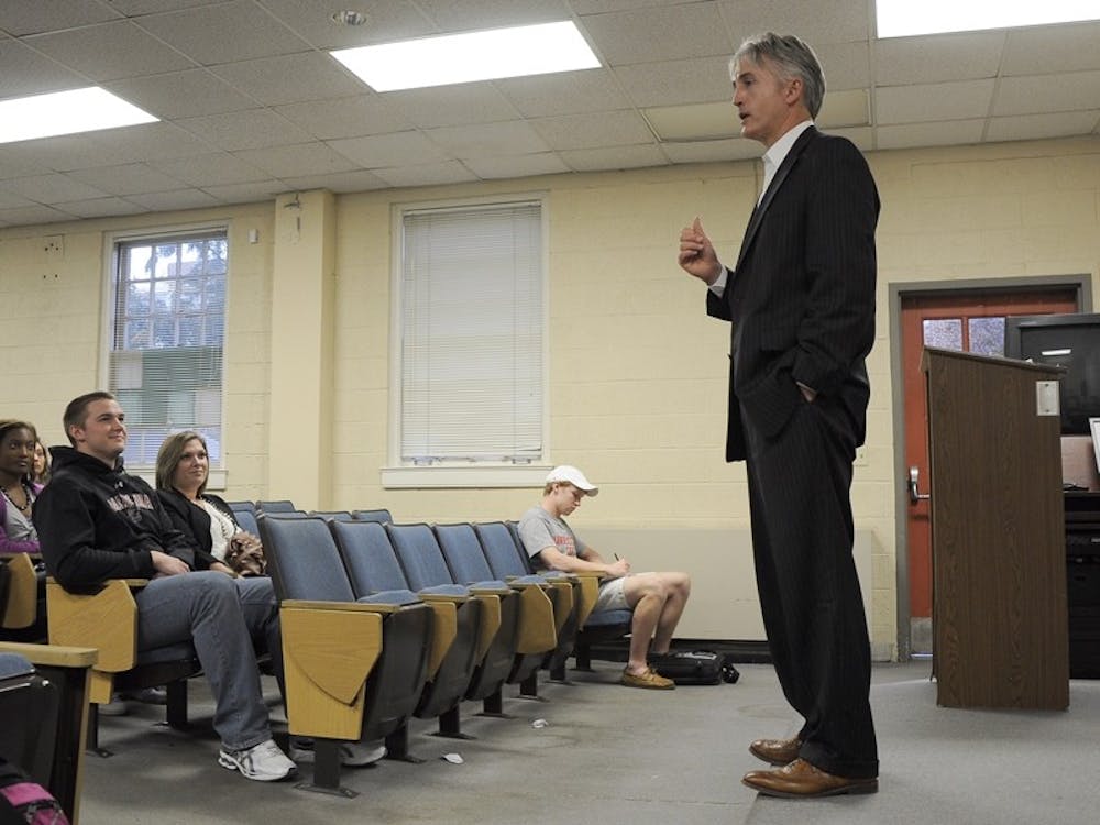 U.S. Rep. Trey Gowdy speaks to students in the Health Sciences Building Thursday.