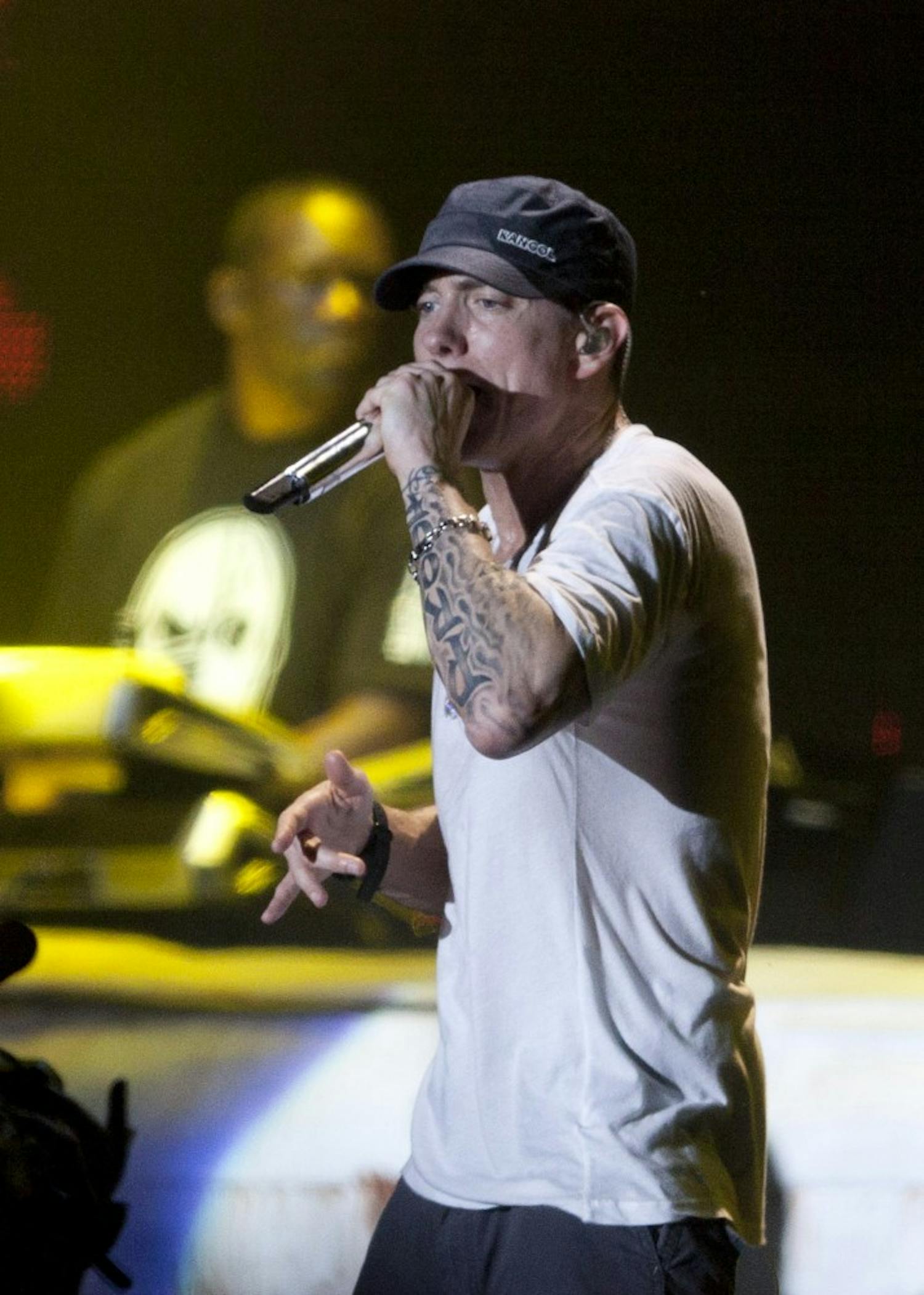 Eminem performs at Lollapalooza Sunday, August 7, 2011 in Chicago, Illinois. (Lenny Gilmore/RedEye/MCT)